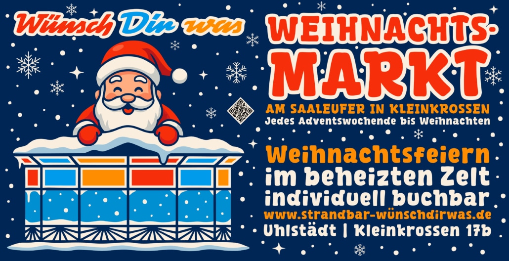 Weihnachtsmarkt am Wünsch Dir was. Weihnachtsfeiern im beheizten Zelt individuell buchbar.